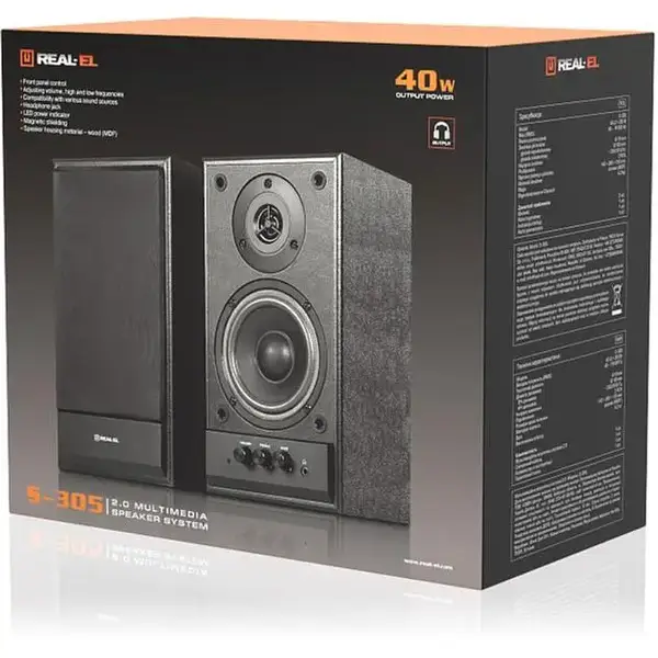 Колонки для комп'ютера REAL-EL S-305 Black
