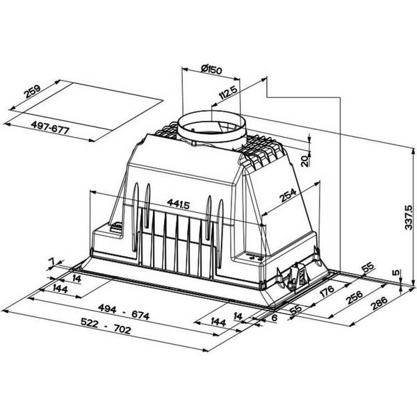 Витяжка вбудована Faber INKA PLUS HC X A52 (305.0602.047)