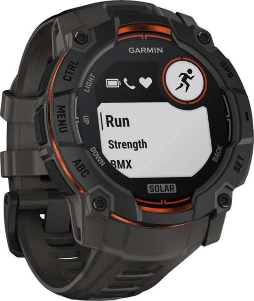 Смарт-годинник Garmin Instinct 3 50mm Solar Black with Charcoal Band (010-02935-00/40)