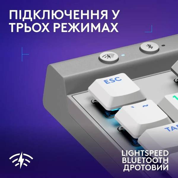 Клавіатура Logitech G515 LIGHTSPEED White (920-012539)
