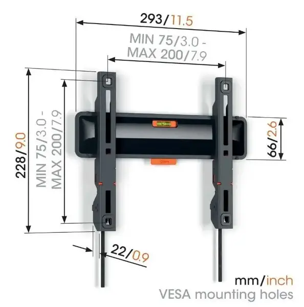 Настінне кріплення 19-50 VOGELS TVM 3203 Black (6815999)
