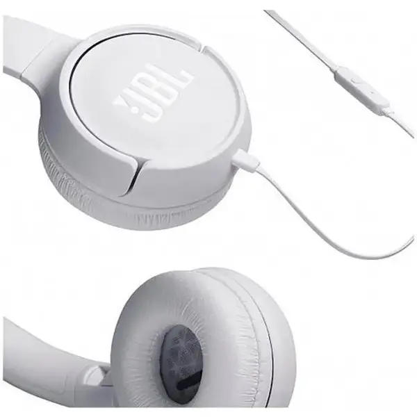 Навушники з мікрофоном JBL Tune 500 White (JBLT500WHT)