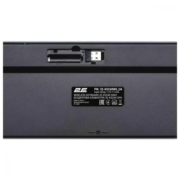 Клавіатура 2E KS240 WL BT Gray UA (2E-KS240WG_UA)