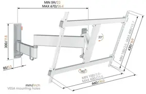 Настінне кріплення 40-77 VOGELS TVM 3643 White (6816013)