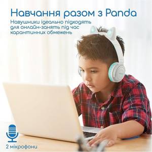 Навушники з мікрофоном Promate Panda Aqua (panda.aqua)