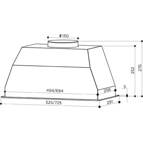 Витяжка вбудована Faber BI 52 SS 2LS
