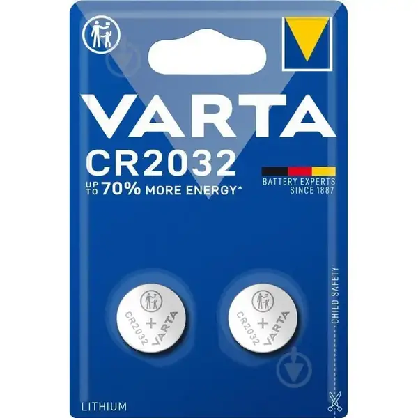 Батарейка Varta CR-2032 bat(3B) Lithium 2шт (06032101402)