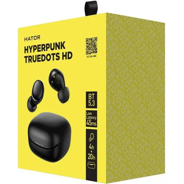 Навушники TWS HATOR Hyperpunk Truedots HD Black (HTA-411)