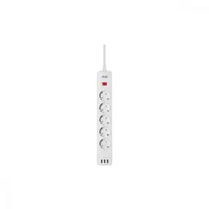 Мережевий фільтр-подовжувач 2E 5XSchuko 3G*1.5мм, 3*USB-A, 2м, white (2E-SP515M2USBWH) Мережевий фільтр-подовжувач 2E 5XSchuko 3G*1.5мм, 3*USB-A, 2м, white (2E-SP515M2USBWH)