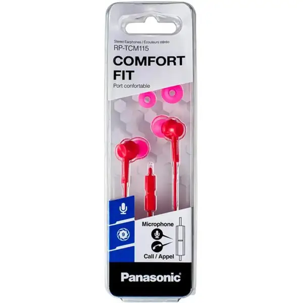 Навушники з мікрофоном Panasonic RP-TCM115GC Pink (RP-TCM115GC-P)