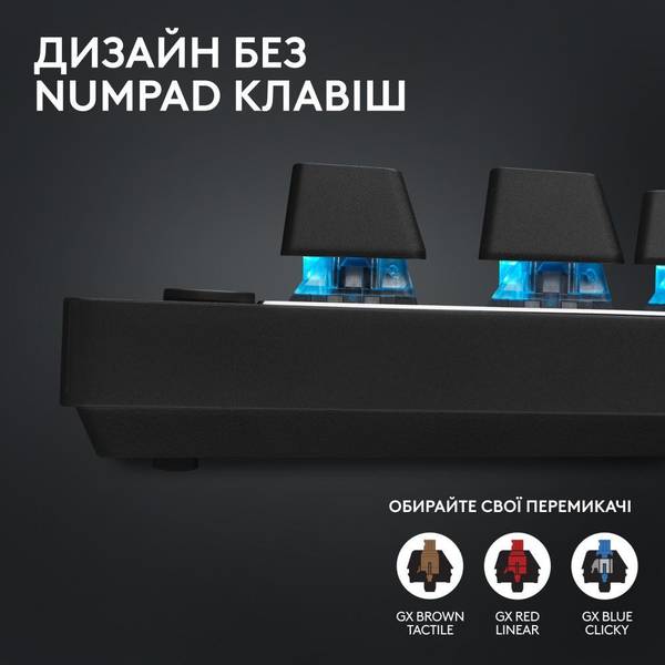 Клавіатура Logitech G Pro X TKL LightSpeed Black (920-012136)