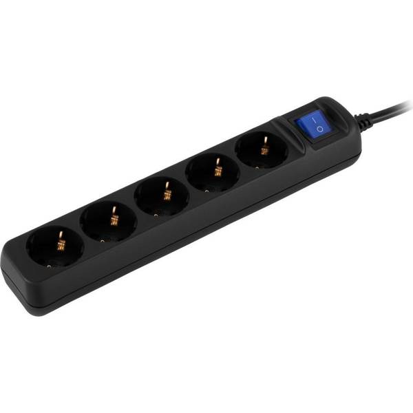 Мережевий фільтр 2E 10 м, 5 розеток Black (2E-U05ES15M10BK)