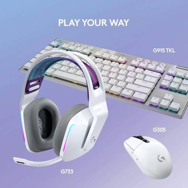 Навушники з мікрофоном Logitech G733 Lightspeed Wireless RGB WHITE (981-000883)
