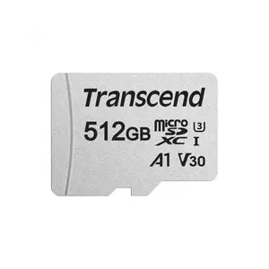 Карта пам'яті Transcend 512 GB microSDXC Clase 10 UHS-I (U3) + SD-adapter TS512GUSD300S-A Карта пам'яті Transcend 512 GB microSDXC Clase 10 UHS-I (U3) + SD-adapter TS512GUSD300S-A