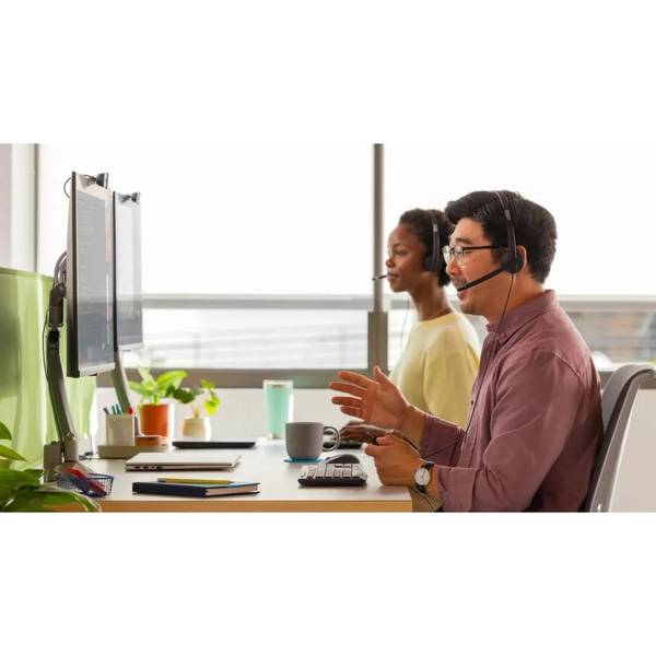 Навушники з мікрофоном Logitech H570e Stereo USB-C Black (981-001431)