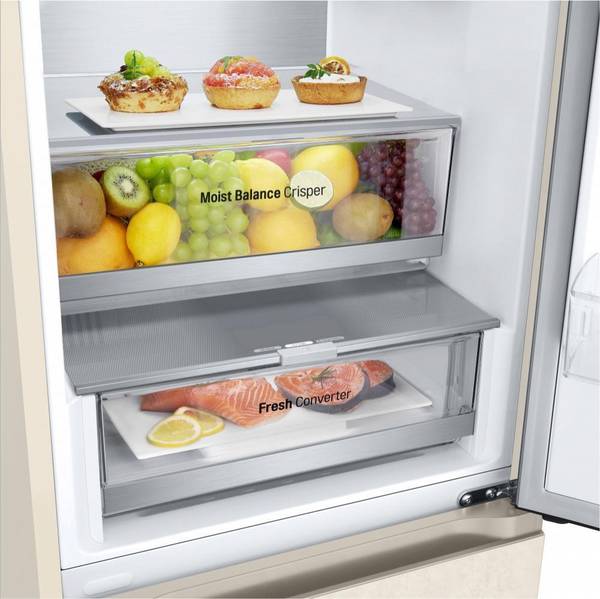 Холодильник з морозильною камерою LG GC-B509FEPW