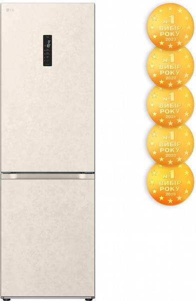 Холодильник з морозильною камерою LG GC-B459FEPW