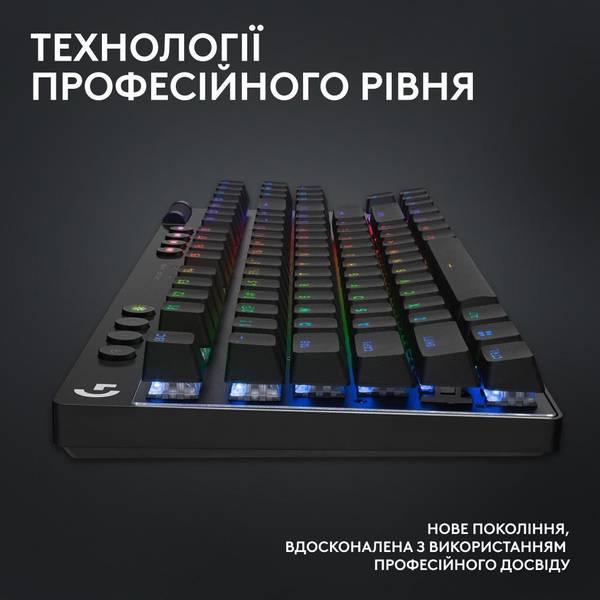 Клавіатура Logitech G Pro X TKL LightSpeed Black (920-012136)