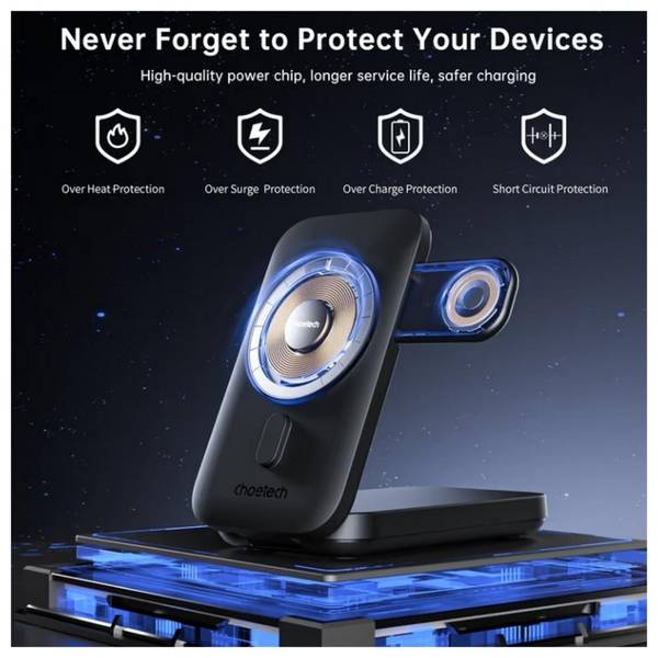 Зовнішній акумулятор (Power Bank) Choetech B750 10000mAh Qi-2 Black (B750-CCBK)