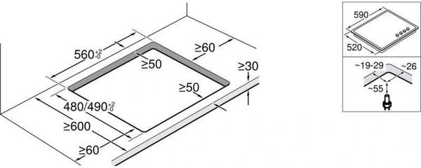 Газовая варочная поверхность Bosch PNK6B6P40R