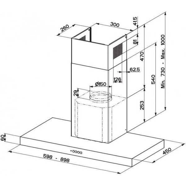 Витяжка Т-подібна Faber Stilo Comfort WH Matt A60 (325.0618.789)