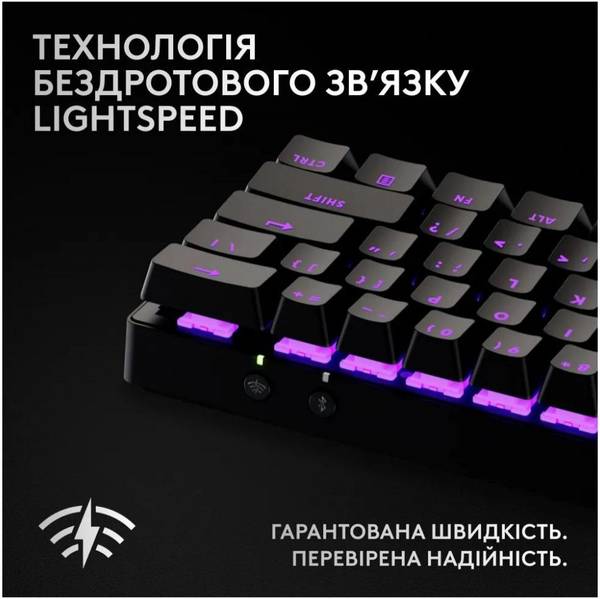 Клавіатура Logitech G Pro X 60 LightSpeed Black (920-011911)