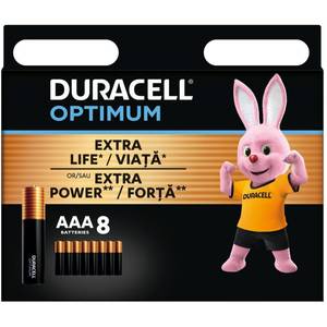 Батарейка Duracell AAA bat Alkaline 8шт Optimum (5015602)