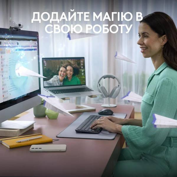 Комплект (клавіатура, миша) Logitech Signature Slim Combo MK950 for Business Graphite (920-012508)