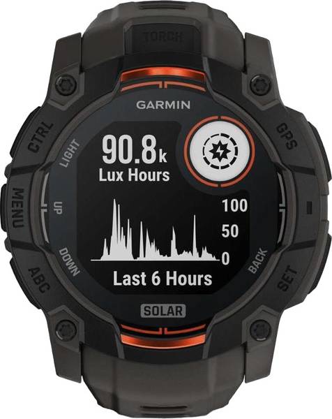 Смарт-годинник Garmin Instinct 3 50mm Solar Black with Charcoal Band (010-02935-00/40)