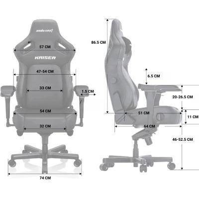 Кресло для геймера Anda Seat Kaiser 4 XL Gray Linen Fabric (AD12YDDC-XLL-20-G-CF)