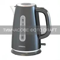 Електрочайник ARDESTO 1.7л, Strix, метал, підсвітка, матовий, чорний