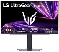 Монітор LG 27" 27GX704A-B 2xHDMI, DP, USB, OLED, 2560x1440, 240Hz, 0.03ms, DCI-P3 98.5%, G-SYNC, FreeSync, Pivot, HDR400