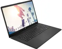 Ноутбук HP 17-cp2032ua (CS8C5EA); 17.3" FullHD (1920x1080) IPS LED матовый / AMD Ryzen 3 7320U (2.4 - 4.1 ГГц) / RAM 8 ГБ / SSD 512 ГБ / AMD Radeon Graphics / без ОП / Wi-Fi / BT / веб-камера / DOS / 2.07 кг / черный